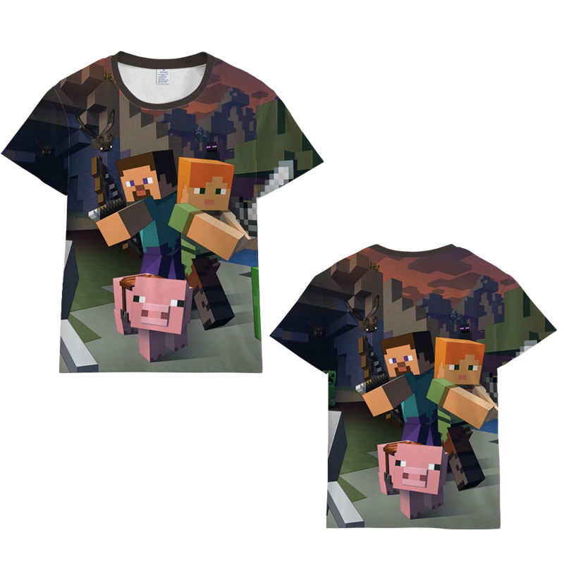 Minecraft 3d printed tshirt 2xs to 4xl