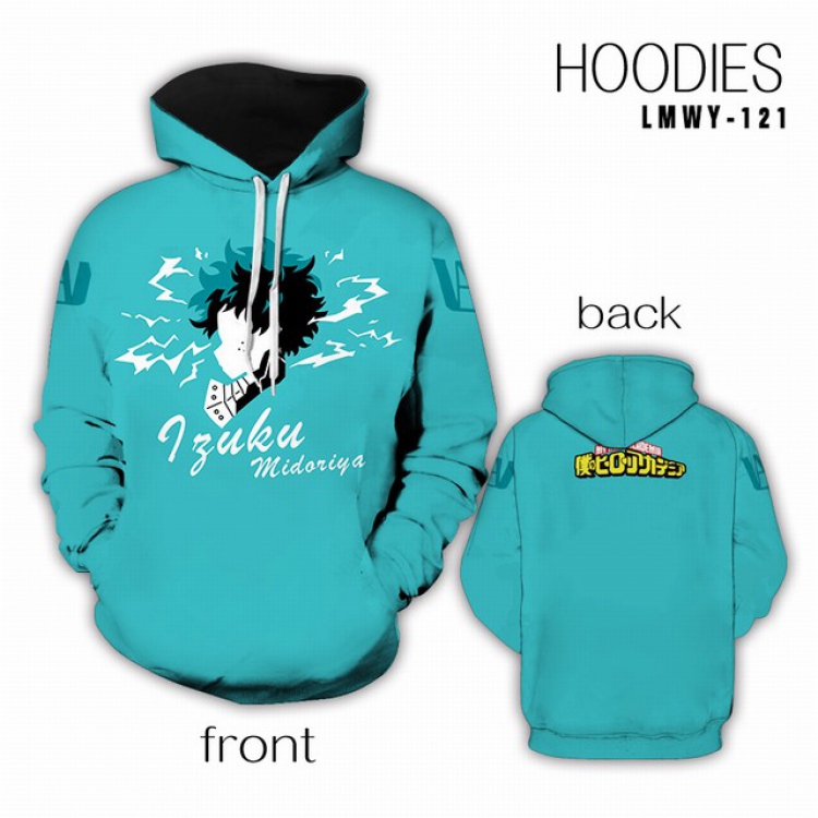 My Hero Academia Full color Hooded Long sleeve Hoodie S M L XL XXL XXXL preorder 2 days LMWY121