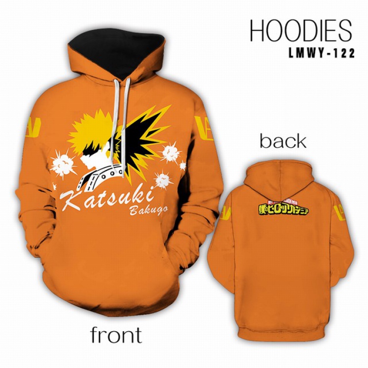 My Hero Academia Full color Hooded Long sleeve Hoodie S M L XL XXL XXXL preorder 2 days LMWY122