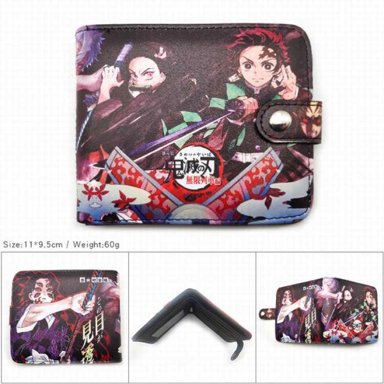Demon Slayer Kimets Full color short button wallet 11X9.5CM 60G MK-068