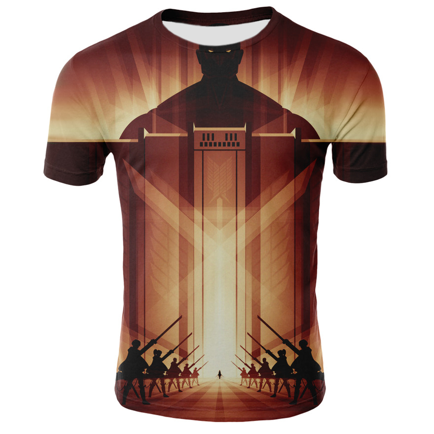 attack on titan anime 3d printed tshirt 2xs to 4xl