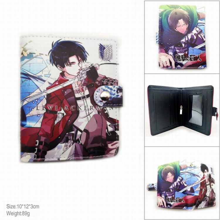 Attack on Titan Full color short button wallet 11X9.5CM SH-146