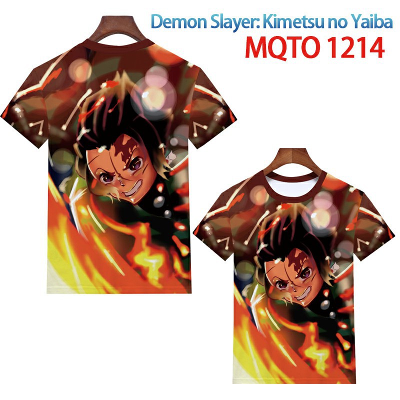 demon slayer anime 3d printed tshirt 2xs to 4xl