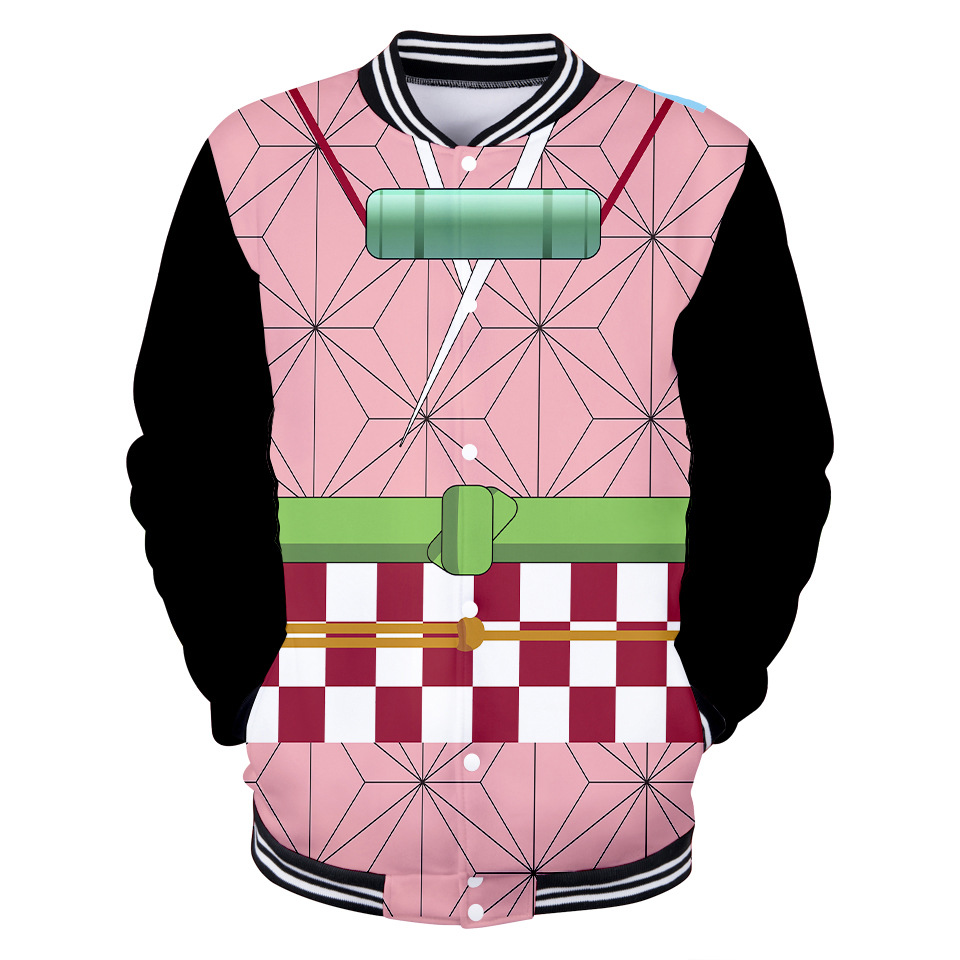 demon slayer anime 3d printed baseball hoodie xs to 4xl