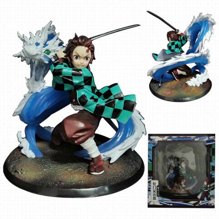 Demon Slayer Kimets Kamado Tanjirou 1/8 Boxed Figure Decoration Model 20CM 806G Color box size:26X20X28CM