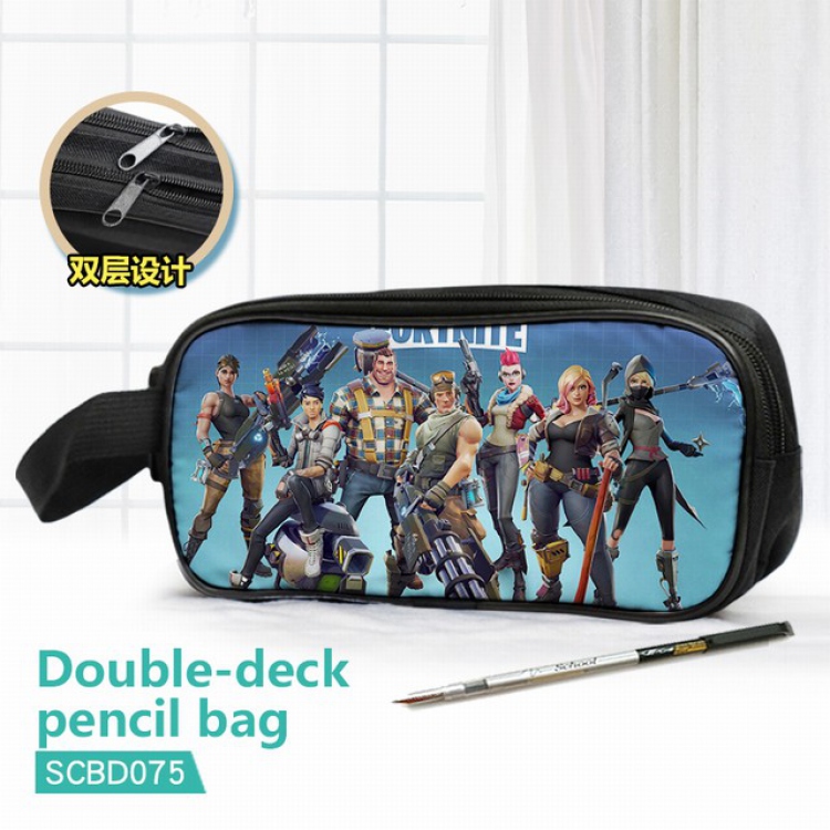 Fortnite Double waterproof pencil case 25X7X12CM-SCBD075