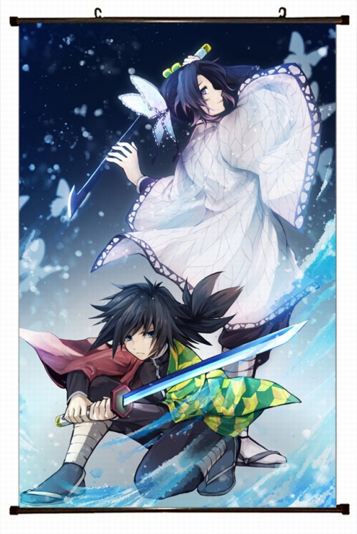 Demon Slayer Kimets Plastic pole cloth painting Wall Scroll 60X90CM preorder 3 days G4-148