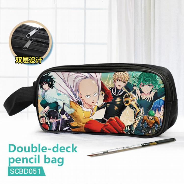 One Punch Man Double waterproof pencil case 25X7X12CM-SCBD051