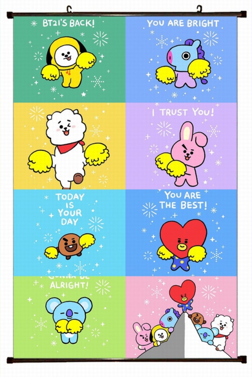 BTS Plastic pole cloth painting Wall Scroll 60X90CM preorder 3 days BS-766A