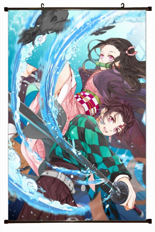 Demon Slayer Kimets Plastic pole cloth painting Wall Scroll 60X90CM preorder 3 days G4-132