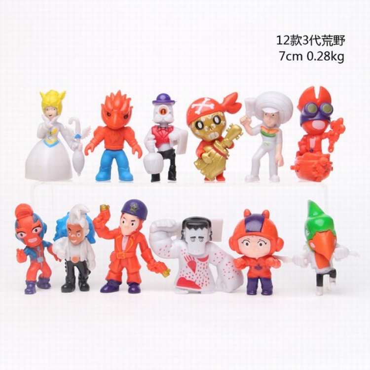 Brawl Stars 3th generation a set of 12 Bagged Figure Decoration Model 7CM 0.28KG a box of 50 sets