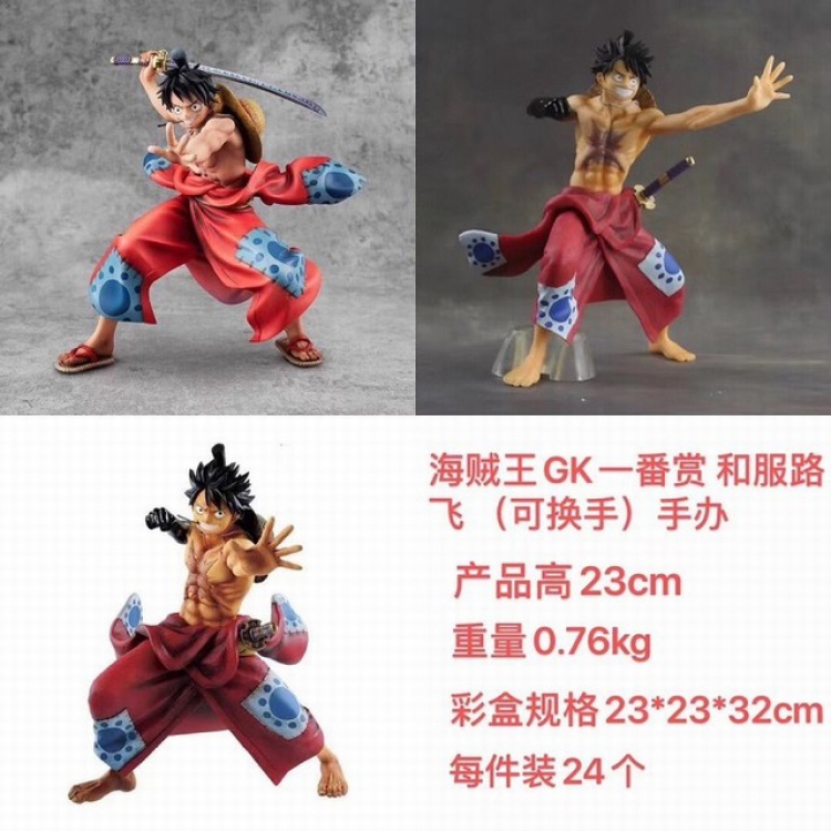 One Piece GK Luffy Boxed Figure Decoration Model 23CM 0.76KG 23X23X32CM
