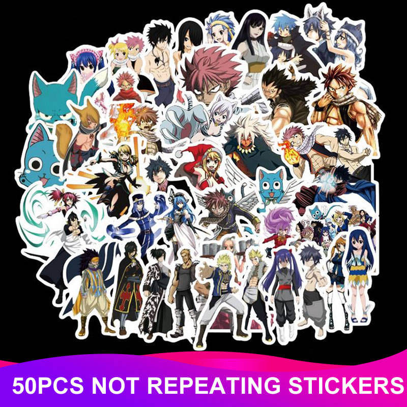Fairy Tail anime waterproof stickers set(50pcs a set)price for 5 sets