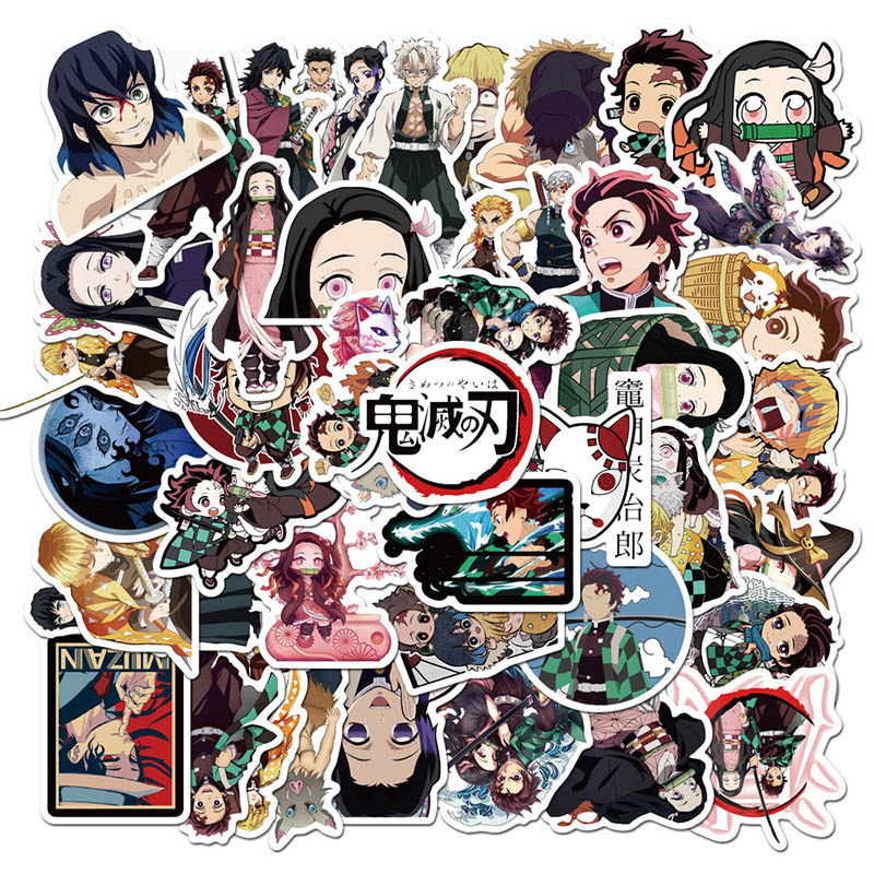 Demon Slayer anime waterproof stickers set(50pcs a set) price for 5 sets