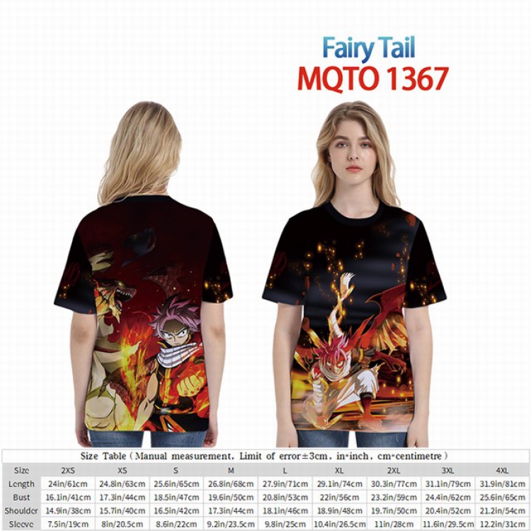 Fairy Tail Full color short sleeve t-shirt 9 sizes from 2XS to 4XL MQTO-1367
