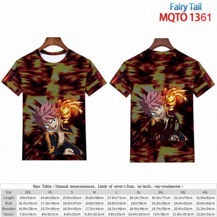 Fairy Tail Full color short sleeve t-shirt 9 sizes from 2XS to 4XL MQTO-1361