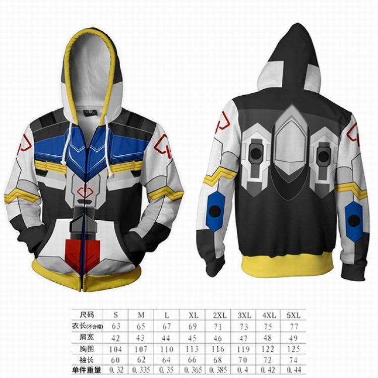 Gundam hooded zipper sweater coat S M L XL 2XL 3XL 4XL 5XL price for 2 pcs preorder 3 days GD-16