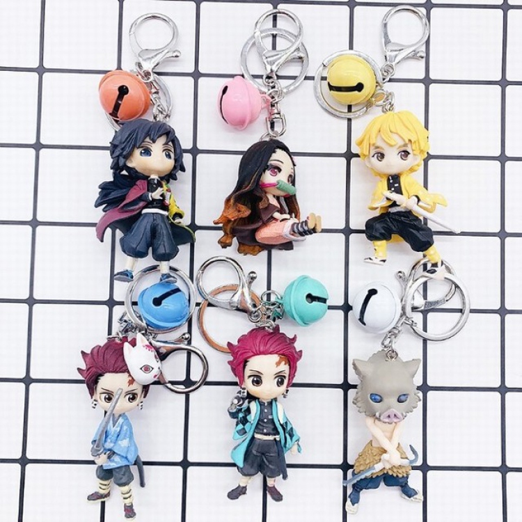 Demon Slayer Kimets Keychain pendant a set of 6