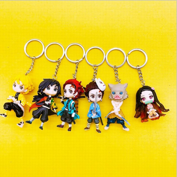 Demon Slayer Kimets Keychain pendant a set of 6