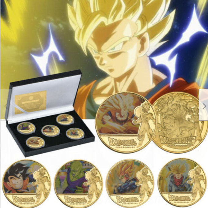 Dragon Ball anime Commemorative Coin Collect Badge Lucky Coin Decision Coin