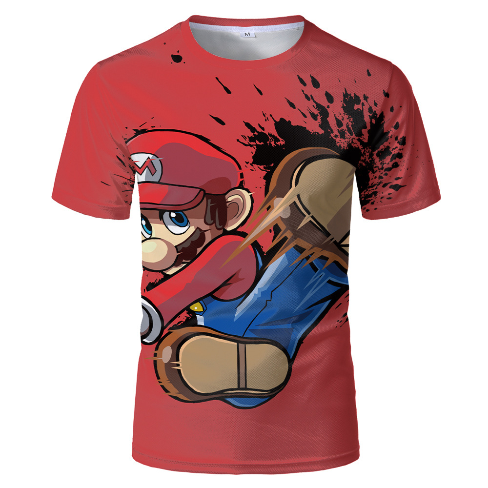 super mario 3d printed tshirt 2xs to 4xl