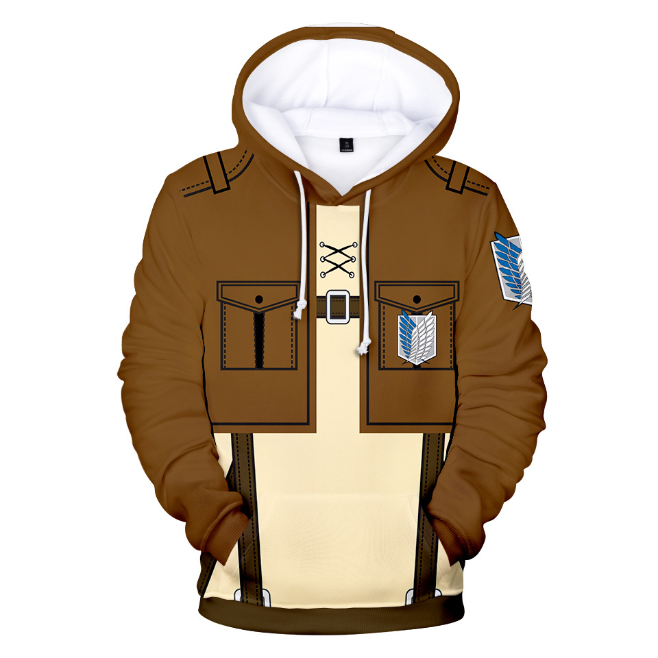 attack on titan anime 3d printed hoodie 2xs to 4xl