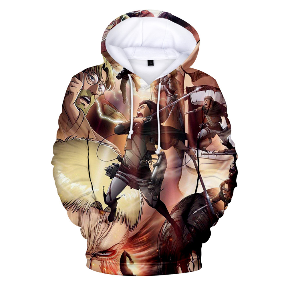 attack on titan anime 3d printed hoodie 2xs to 4xl