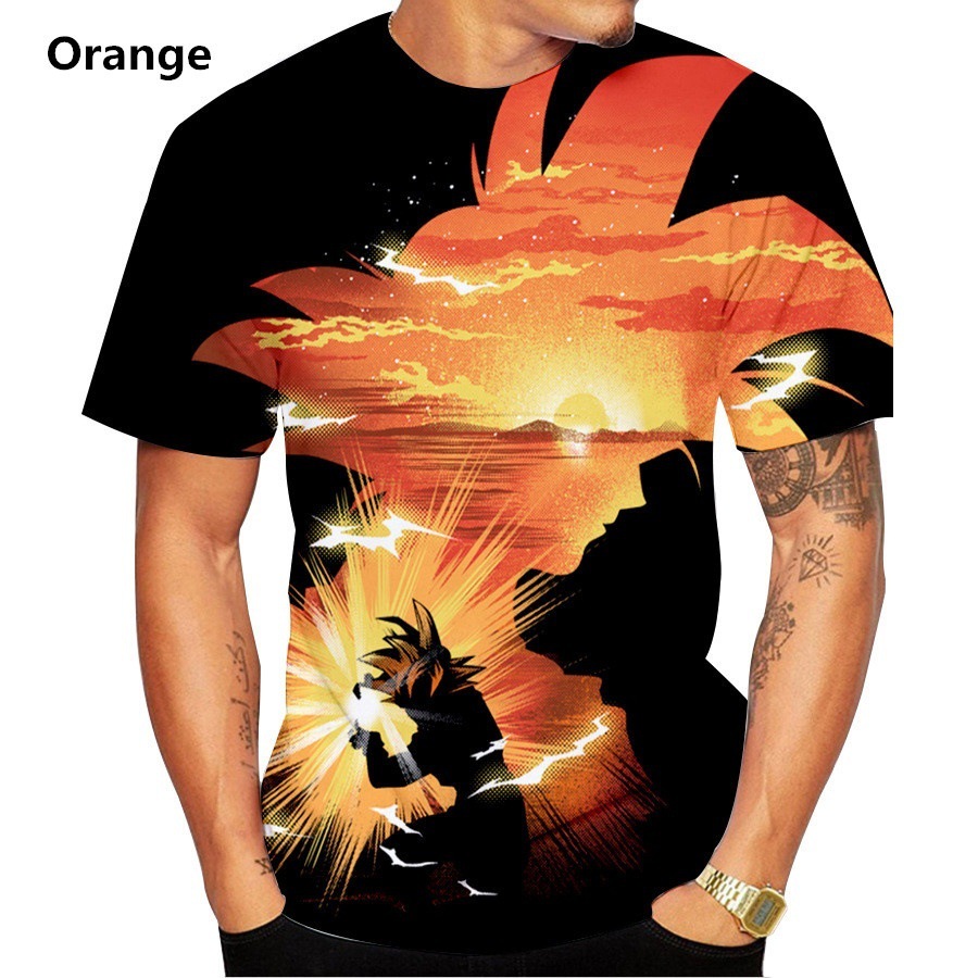 dragon ball anime 3d printed tshirt 2xs to 4xl