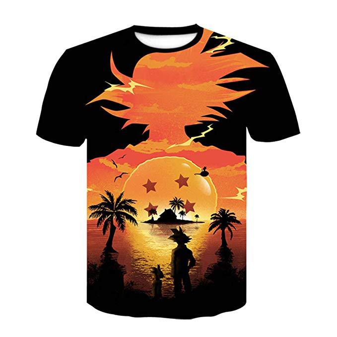 dragon ball anime 3d printed tshirt 2xs to 4xl