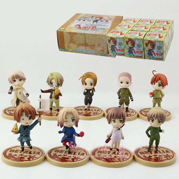 Axis Powers anime figures set(9pcs a set)