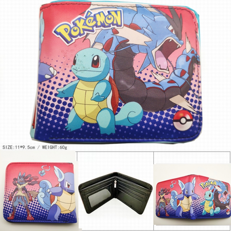 Pokemon Short color picture two fold wallet 11X9.5CM 60G HK-618