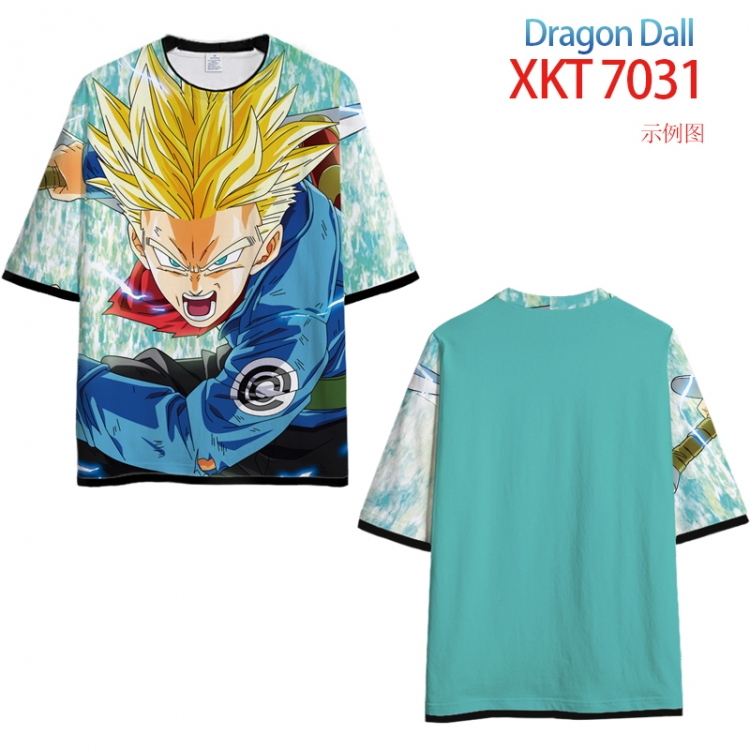 DRAGON Ball Loose short-sleeved T-shirt with black (white) edge 9 sizes from S to 6XL XKT7031