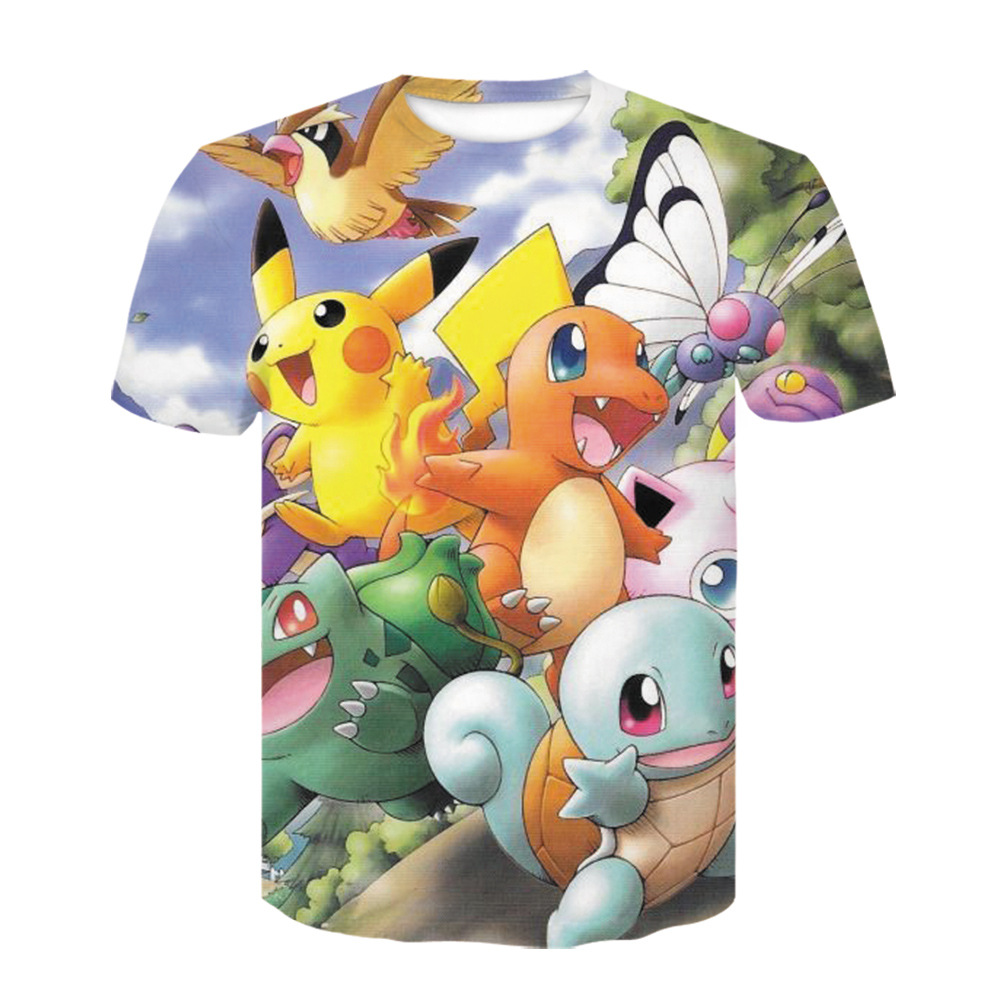 pokemon anime 3d printed tshirt 2xs to 4xl