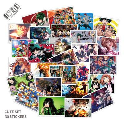 my hero academia anime waterproof stickers set(30pcs a set) price for 5 set