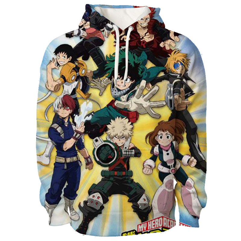 my hero academia anime hoodie