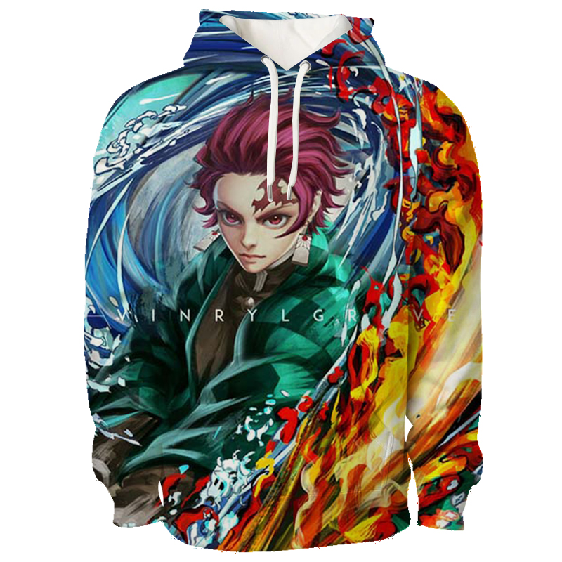 demon slayer anime 3d printed hoodie