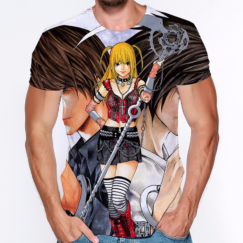 death note anime 3d printed tshirt