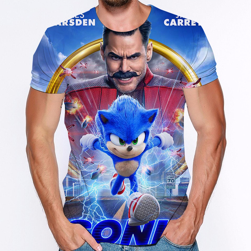 sonic 3d printed tshirt