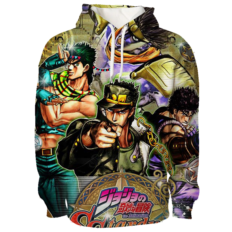 jojos bizarre adventure anime 3d printed hoodie