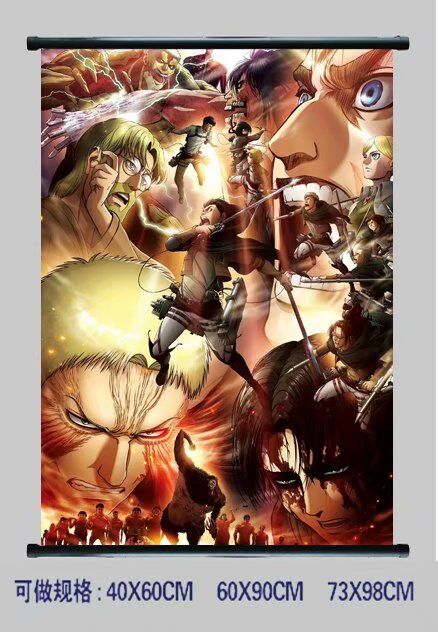 attack on titan anime wallscroll 60*90