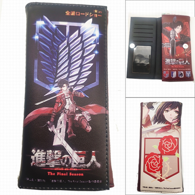 Shingeki no Kyojin long magnetic buckle wallet PK021