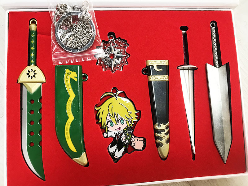 The Seven Deadly Sins anime key chains a set