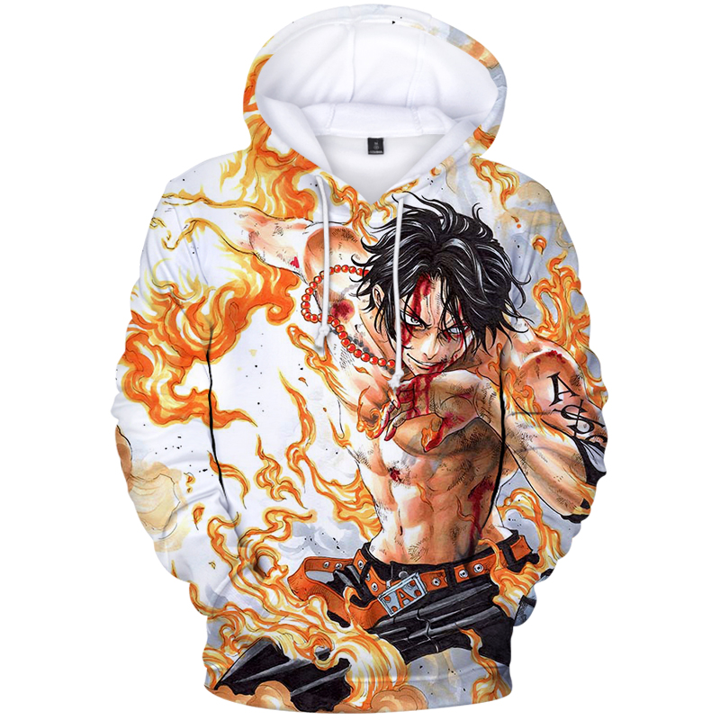 one piece anime 3d printed hoodie