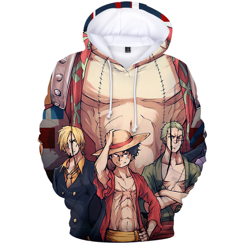 one piece anime 3d printed hoodie