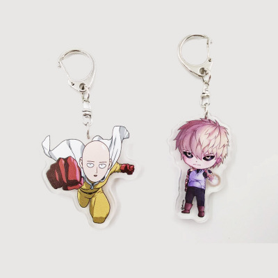 one punch man anime keychain