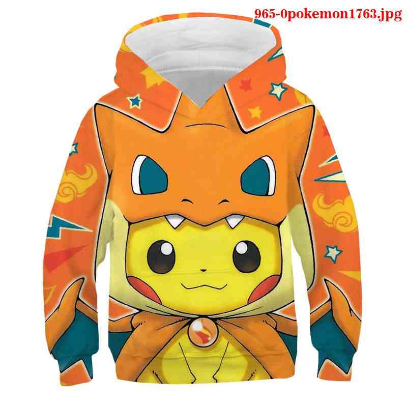 pokemon anime 3d printed hoodie