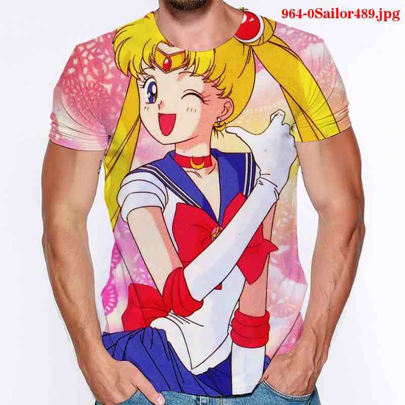 sailormoon anime 3d printed tshirt
