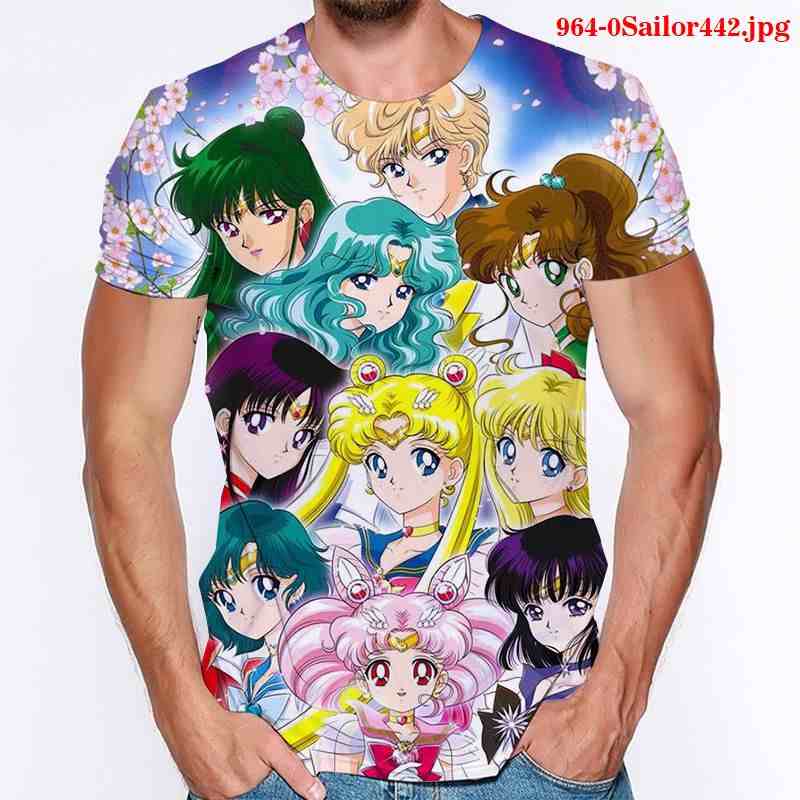 sailormoon anime 3d printed tshirt