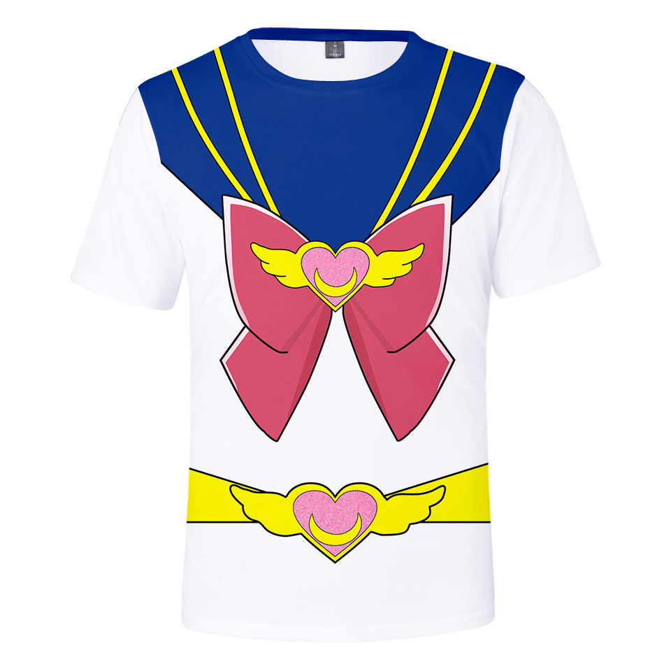 sailormoon anime 3d printed tshirt