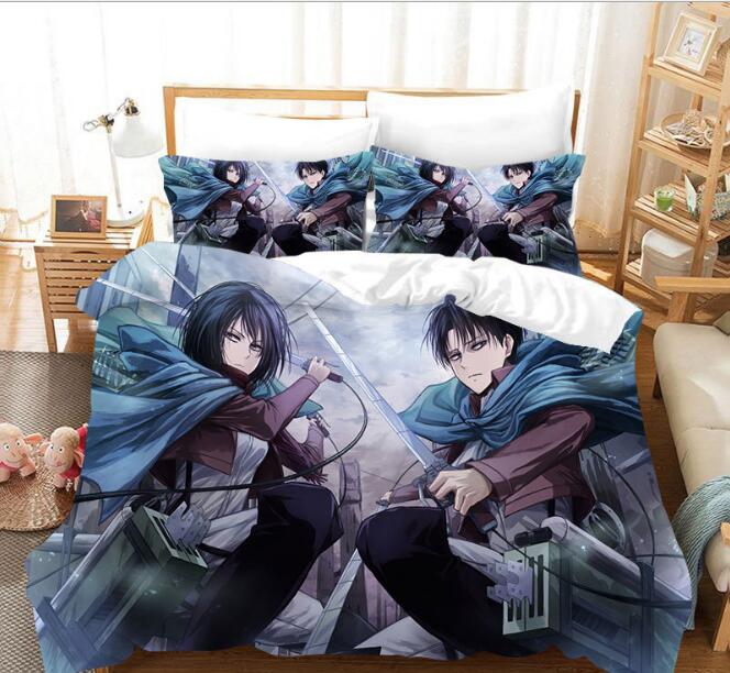 attack on titan anime bedsheet set US-FULL 200*230cm welcome custom design